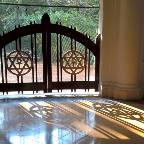 Gate at the HQ Hall